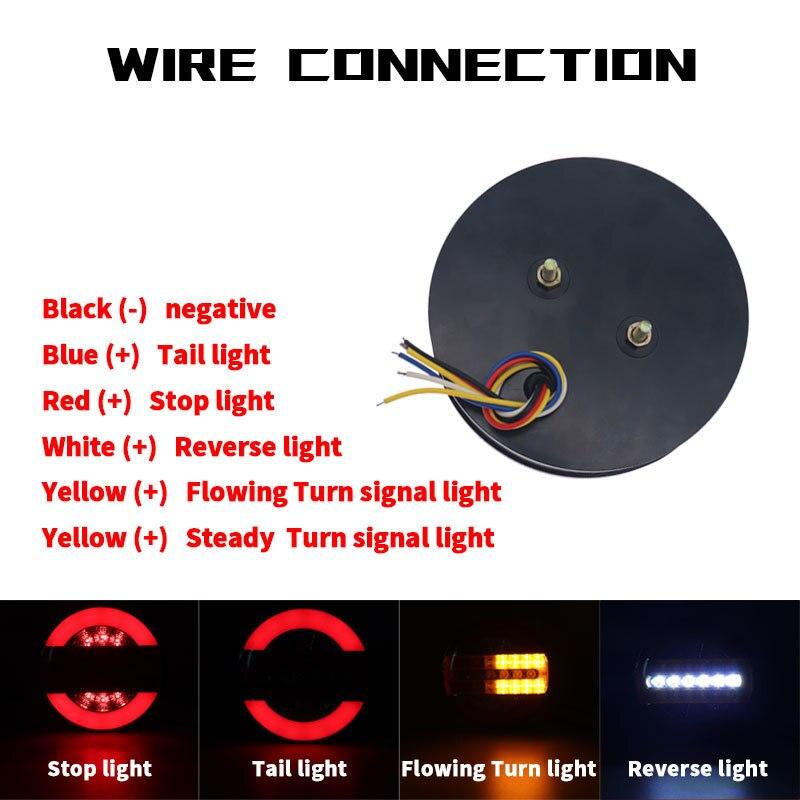 1/2/4 шт. 12 В 24 В светодиодный прицеп грузовик задний фонарь задний фонарь стоп-сигналы заднего хода автомобиль лодка автобус караван течет указатель поворота лампа