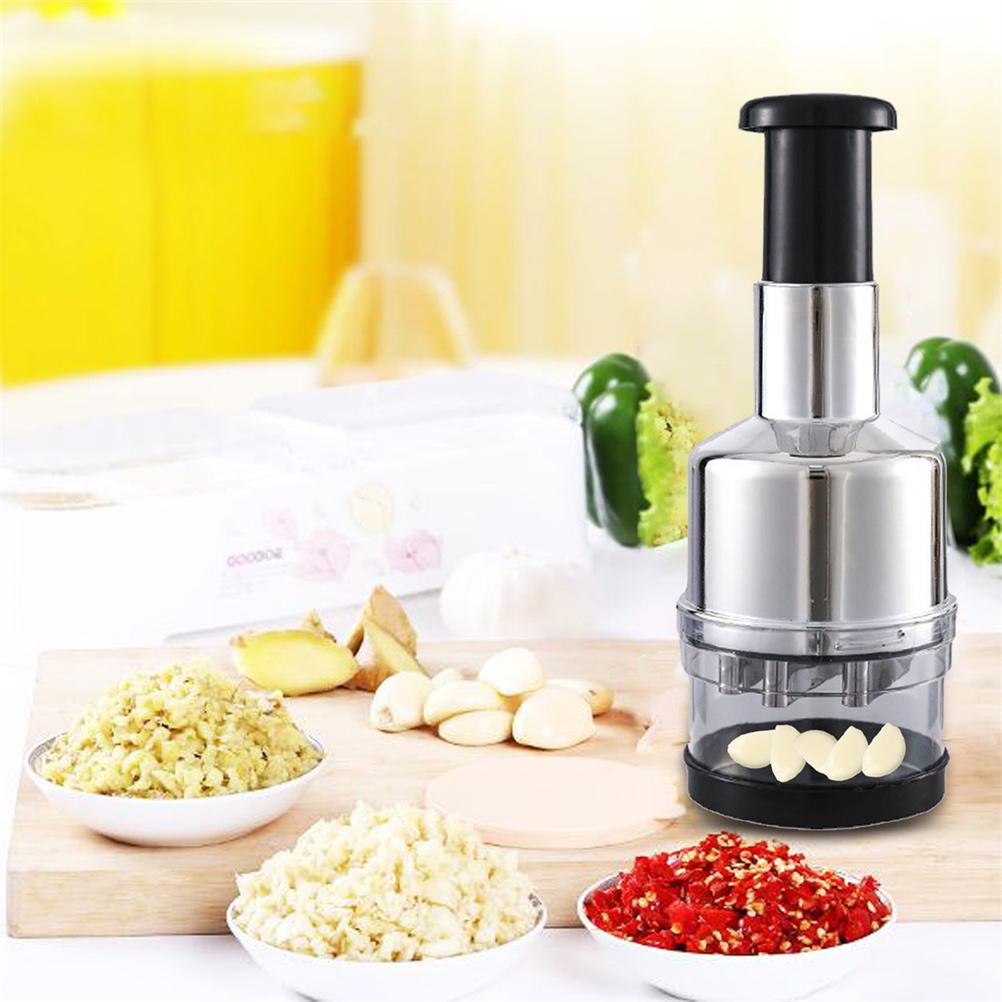 Кухонная Дробилка Ручной Пресс Чеснокодилка Мясорубка Лезвия Из Нержавеющей Стали Ручная Чеснокодавка для