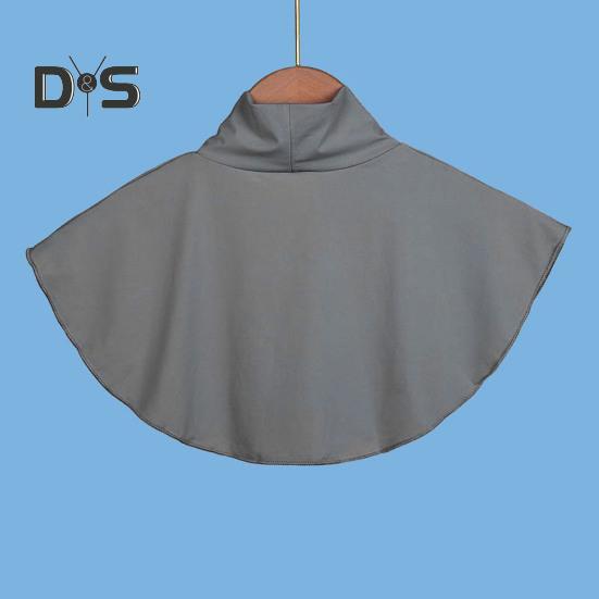 Солнцезащитная шаль для защиты шеи, мягкая, гладкая, блестящая ткань, тонкая шаль, многонаправленная защита от ультрафиолета, поддельный воротник