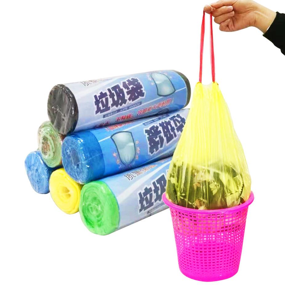 Утолщенный универсальный домашний жилой закрывающийся мешок для мусора на шнурке, автоматический кухонный дизайн