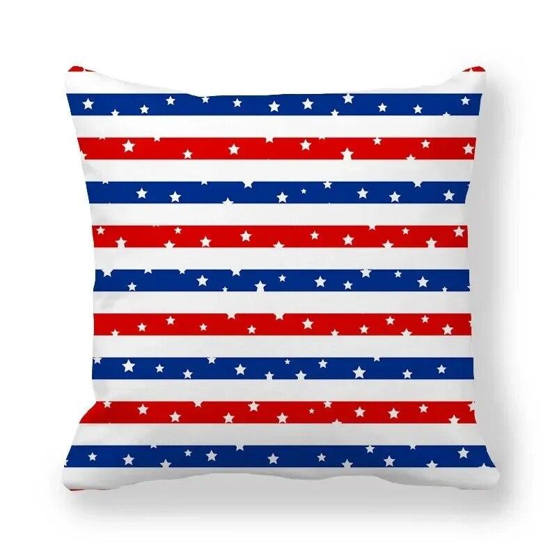 Colorful Striped Printed Pillowcase Home Bedroom Living Room Sofa Cushion Cover 45x45cm Peach Skin Pillowcase