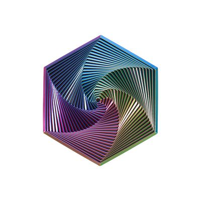 Fractal Fidget Hexagon Decompression Toys 3D Printing Desktop Anti-Stress Relief Toy Детский подарок на день рождения Геометрическая игрушка Fidget