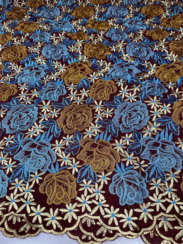 African Cotton Lace Fabric 1or5Yards Nigerian Swiss Voile Cotton Lace Fabrics 2025 Tissus Jersey For Women Sewing Party Dresses