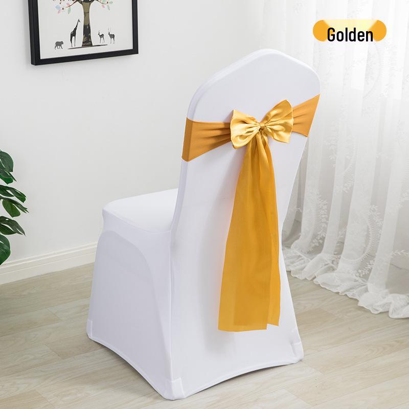 Elegant Wedding Ribbon Chair Cover Decoration