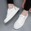 Новые мужские туфли из натуральной кожи, повседневная обувь, уличная мода, микропористые белые плоские туфли для скейтбординга, дышащие кроссовки