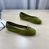 2025 Spring and Autumn Lazy Shoes Soft-soled Ballet Shoes Shallow Mouth Flat Bottom Bow Round Head Single Shoes Women