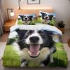Dog And Grass Duvet Covers Queen King Lightweight Quilt Cover With 2 Pillowcases Dog Running On The Grass Bedding Sets No Quilt