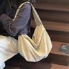 Холщовая сумка женская сумка-пельмень однотонная сумка через плечо большая вместимость сумка через плечо