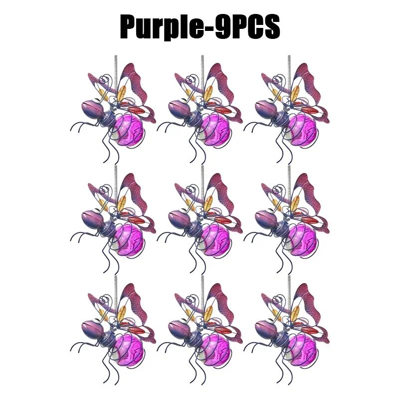 Портативный красочный светодиодный солнечный фонарь в виде пчелы, бабочки, стрекозы, феи для подвешивания на улице, с клипсой, для садовой вечеринки, праздничного ландшафтного декора