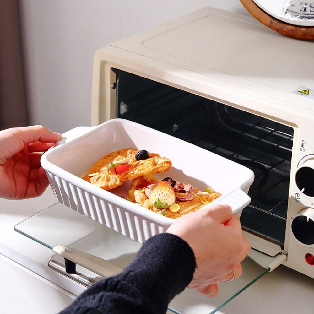 Прямоугольная форма для выпечки Углубленная форма для лазаньи Форма для запеканки Керамический противень для выпечки Духовка