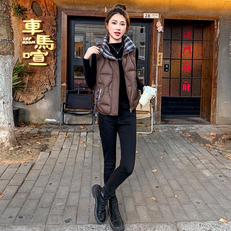 Autumn and winter new versatile fashion thin casual short small thickened outer wear versatile short vest