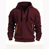 2025 New Men's Sweater Hoodie Zipper Multi-pocket Sports Top