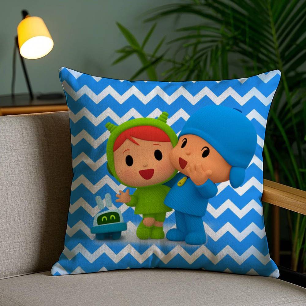 Мультяшная Милая Наволочка P-Pocoyo Диван Короткий Плюш Двусторонняя HD Печать Комната Домашний Офис Подарок Чехол для Подушки