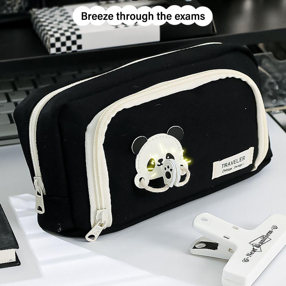 Пенал большой вместимости, двухслойный органайзер для ручек, креативный пенал, подарок