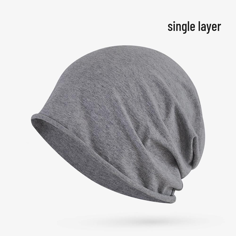 Unisex Lightweight Cotton Headscarf: Spring/Summer Breathable Cap & Sleep Hat