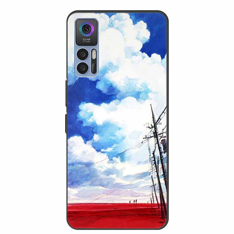 Для TCL 30 Plus Чехол Роскошный Мягкий Силиконовый Задний Чехол Чехол для Телефона для TCL 30 SE Чехол TCL 30 5G для TCL 30+ Защитный Чехол T676J Fundas