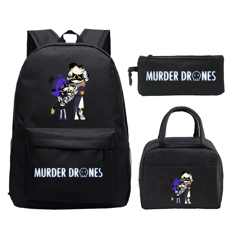 Drones Cartoon Printed Children'S Backpack Set Student School Bag Lunch Bag Casual Pencil Bag