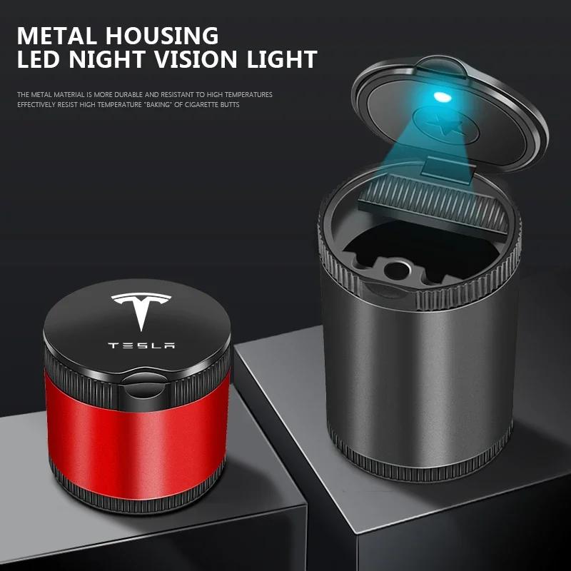 Автомобильная наклейка Автомобильный пепельница-стакан Tesla с крышкой Портативный съемный держатель-коробка для пепельницы автомобиля Для Tesla Model 3 Model S Mo