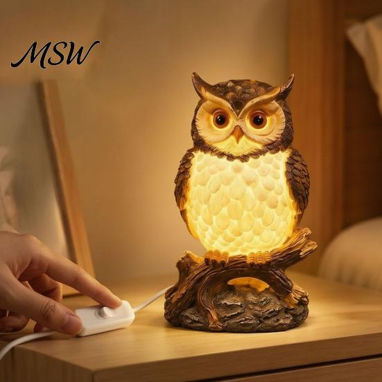 Подарок для любителей животных и коллекционеров 3D светодиодный ночник, скульптура дельфина, совы, льва из смолы, настольная уникальная лампа для мальчиков и девочек, USB-декор для стола, спальни, теплый