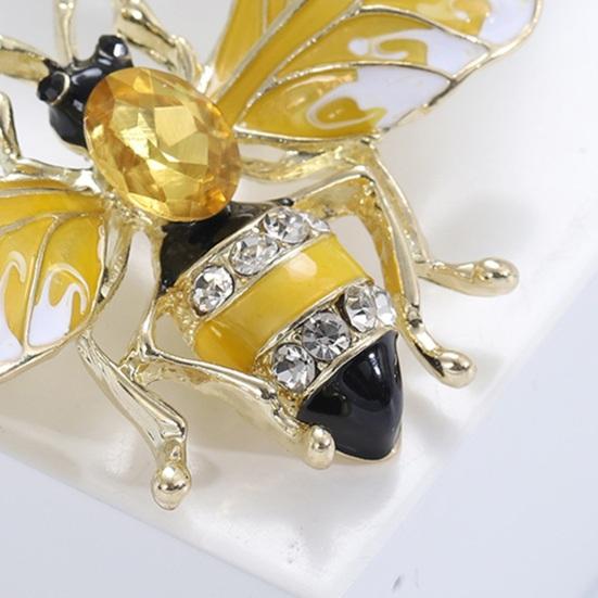 Брошь в виде пчелы, сверкающая, нержавеющая, устойчивая к коррозии, большая брошь в виде насекомых, булавка, модное платье, аксессуары для пальто