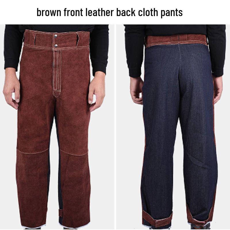 Anti-Scald Cowhide Welding Jacket: Leather & Cotton Protective Workwear