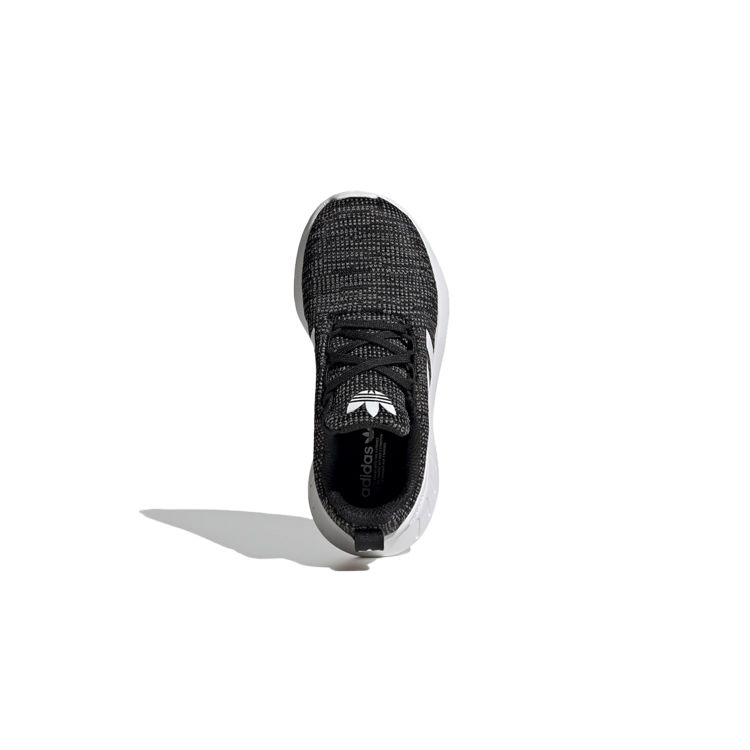 Adidas Swift Run 22 Little Kid Черно-белые детские кроссовки Core-Black Cloud-White Grey-Five GW8180