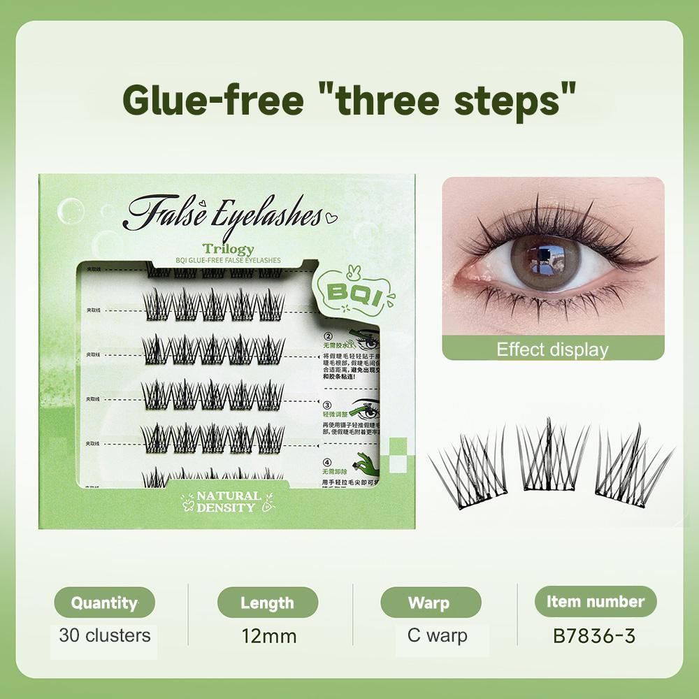 False Eyelashes Without Glue, Natural-looking False Eyelashes, 3D False Eyelashes Without Adhesive, Black Lashes With Strong Adhesion In 1 Second