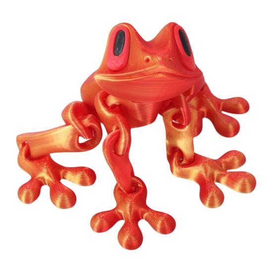 3D-печатная магнитная игрушка-лягушка с подвижными суставами, магнит на холодильник в виде лягушки, шарнирная подвижная модель лягушки, фигурка, украшение, орнамент