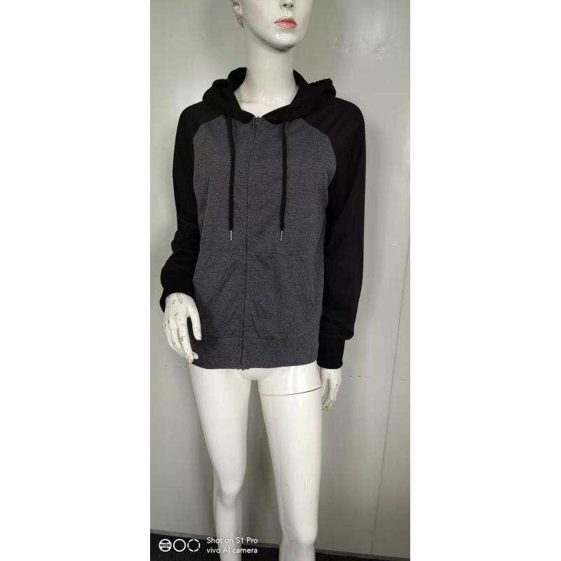 Женская осенне-зимняя модная универсальная толстовка с капюшоном и застежкой-молнией с длинными рукавами
