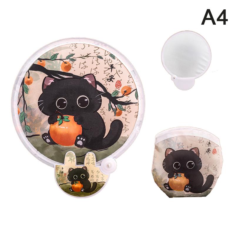 Портативный мультяшный складной веер Kawaii креативный складной веер прохладный летний ручной веер летающий диск карманный тканевый веер подарки для детей