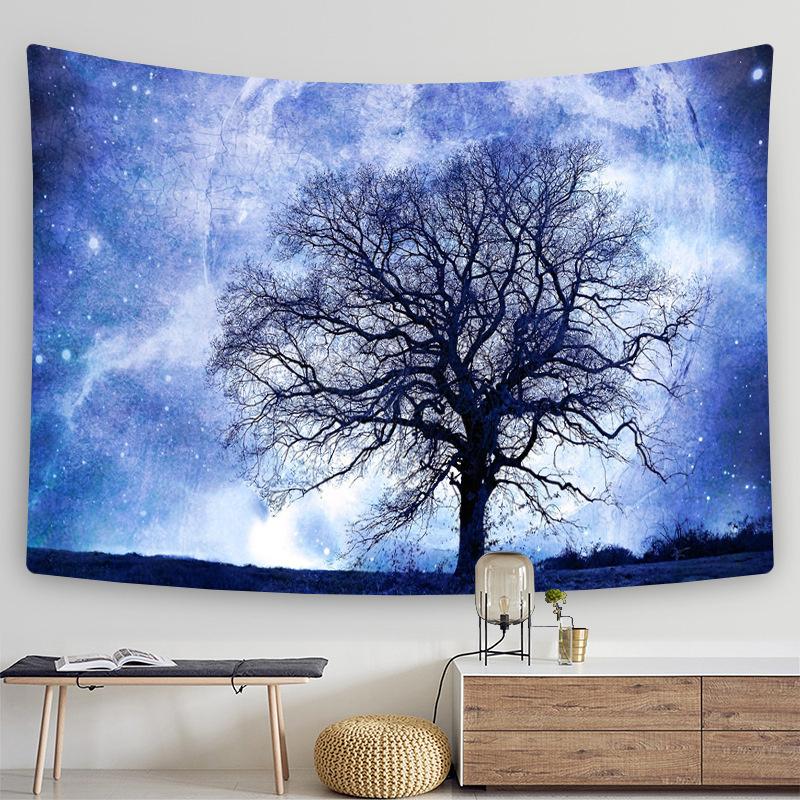 Мечтательный лес, ночная сцена, Аврора, принт, гобелен, домашний декор для дома, гостиной, спальни, тканевый гобелен