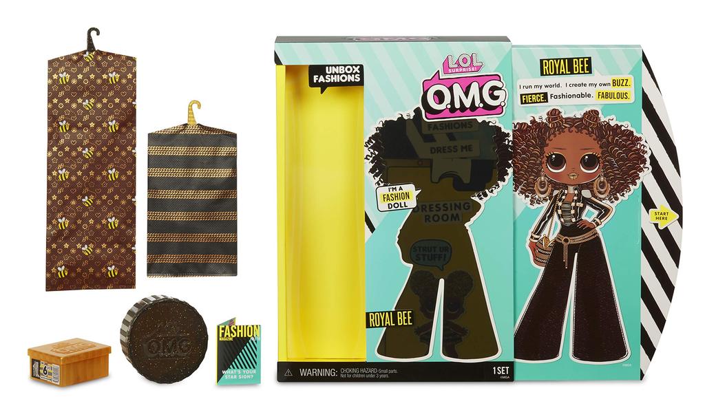 Royal Bee Fashion Doll with 20 Surprises L.O.L. Surprises! O.M.G.