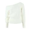 Za New Fall Women's Clothing 2025 Fashion Style French Retro Fashion Long Sleeve Sexy off-the-Shoulder Shoulder-Baring Sweater