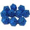 10pcs/set Acrylic D20 Dice Polyhedral 20 Sides Carved Pattern Dices for D&D Board Card Math Games Party Games