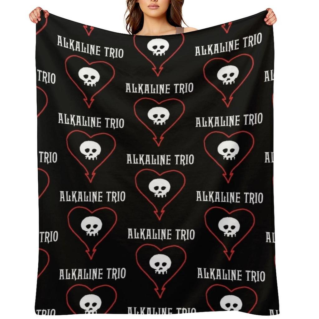 ALKALINE TRIO Throw Blanket Flannels Decoratives For Sofa Thin Cute Plaid Blankets