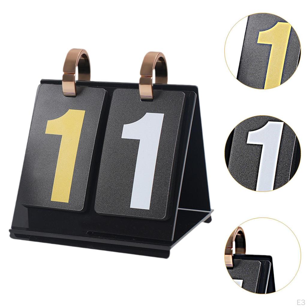 Карточная настольная игра Табло для счета Перекидной номер Счетчик очков Настольный Компактный Акриловый Ручной Большие цифры