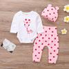 Baby Girl Clothes Polka Dot Newborn Baby Girl Outfits Set Cute Giraffe Infant Girl Clothing With Hat Spring Autumn New