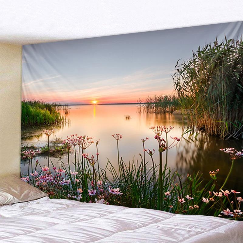 Природный Пейзаж Гобелен Красивый Тропический Лес Настенный Гобелен Хиппи Спальня Гостиная Колледж Общежитие Украшения Дома