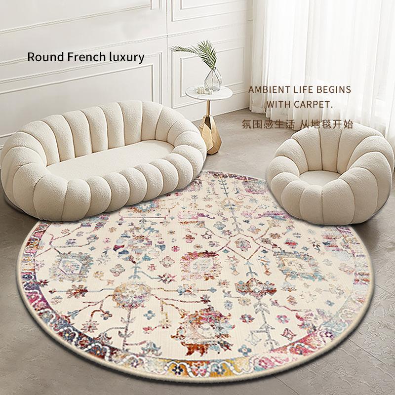 Круглый ковер для гостиной, грязеотталкивающий и износостойкий, подкладка для журнального столика, прикроватный ковер для спальни
