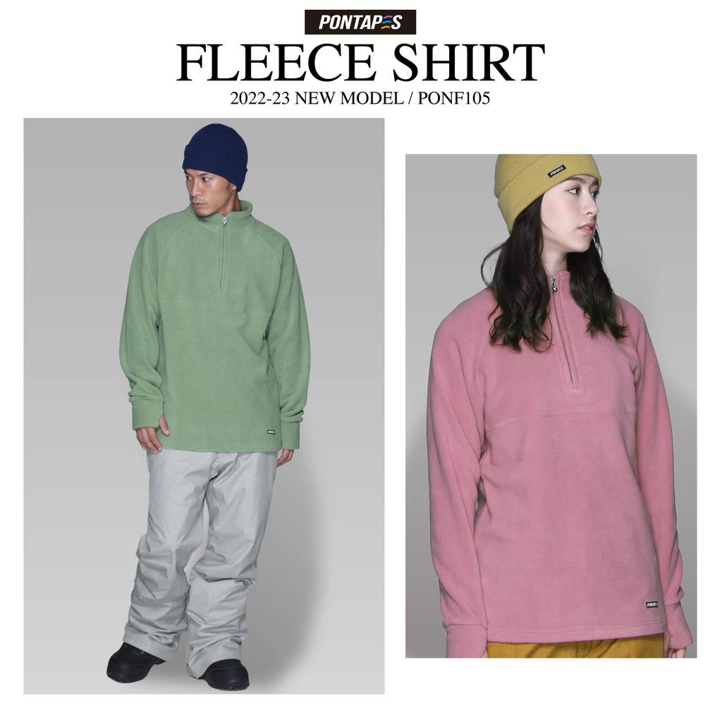 PONTAPES Fleece Snow Size Cold Weather and PONF-105 Jacket, Half-Zip, Inner, Black, M, Snowboarding, Skiing, Snowboarding, Protection, Men's Women's