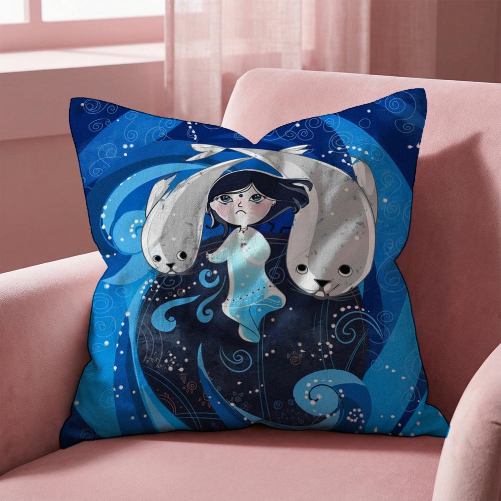 Ireland S-Song of the Sea Cushion Cover Multi-Scene Pillow Cover for Home & Car - Reversible, Soft & Durable for Daily Use