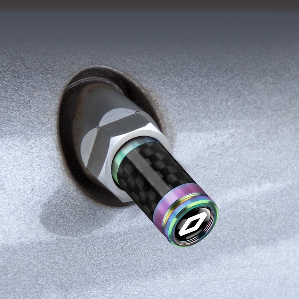 4Pcs Car Accessories Metal Auto Wheel Tire Carbon Fiber Valve Caps For Renault Megane 2 Clio 4 Captur Radio Logan Duster Laguna EE2