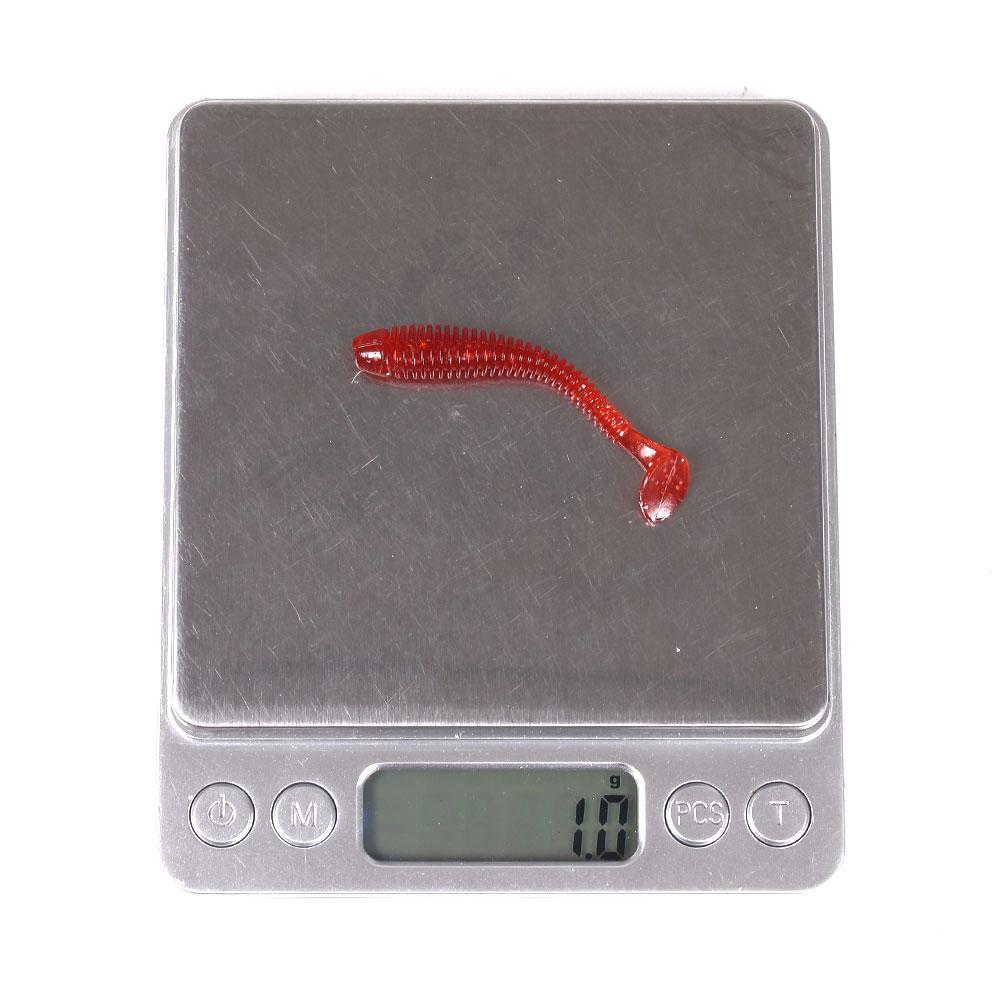 20PCS Soft Fishing Lures 7cm 6cmT Tail Worm Silicone Bait Artificial Swing Shad Wobblers for Bass Pike Carp Fishing Tackle