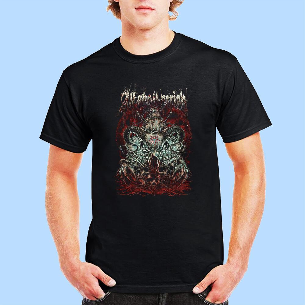 New All Shall Perish - Black Gold Reign Classic Mens Black T-Shirt Size S-5XL Unisex T-Shirt