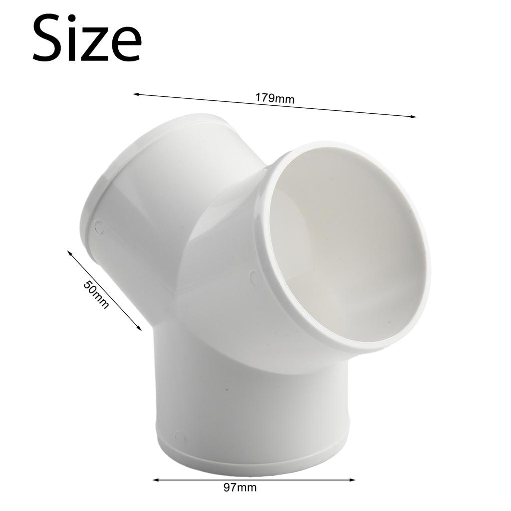 100 мм 4-дюймовый воздуховод T/Y-образный разветвитель для вытяжного вентилятора, вентиляционный воздуховод, труба, вентиляция, вытяжной воздуховод
