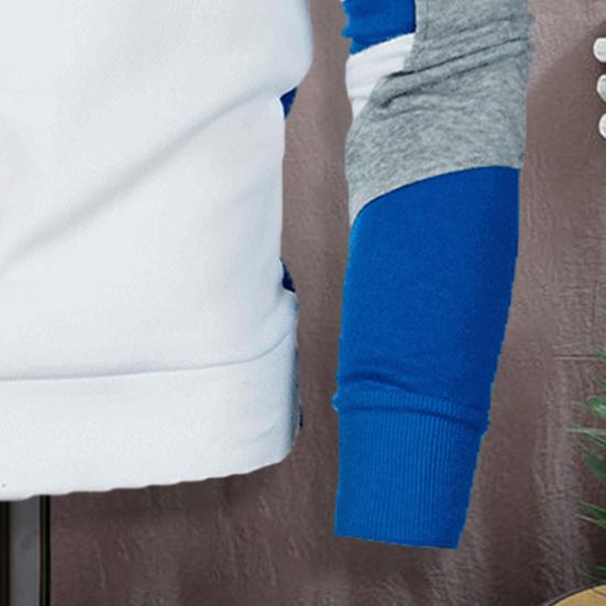 Мужская толстовка на весну и осень, соответствующий цвету, с круглым вырезом, в стиле пэчворк, мягкая облегающая эластичная эластичная манжета, пуловер с длинными рукавами, повседневный топ, мужская футболка