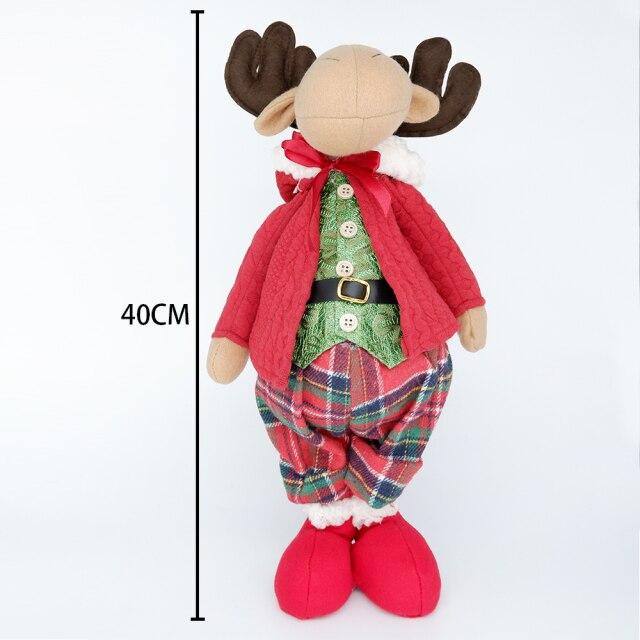 Неваляшка Лось Куклы Новогодняя Рождественская фигурка Орнамент Рождественское украшение Игрушка Рождественский детский подарок Домашний офис Adornos De Navidad Декор