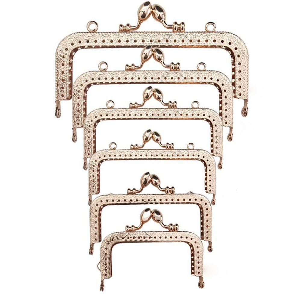Vintage Purse Frame Kiss Clasp Metal Bag Kiss Clasp Lock Bag Frame Buckle  Handle Bag Accessories