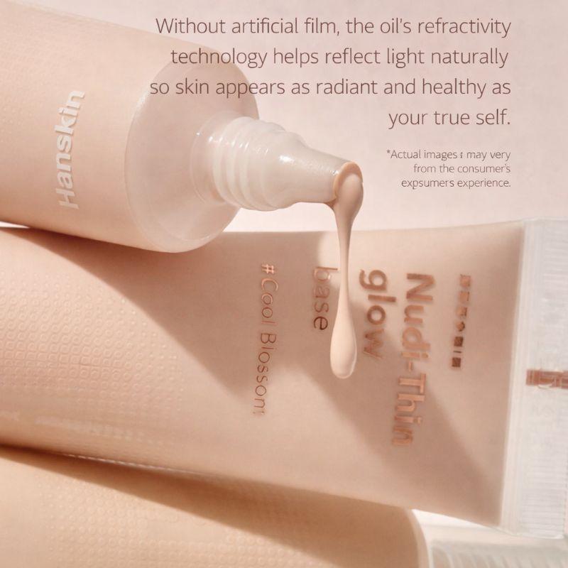 Hanskin База под макияж Nudy Thin Glow Base 30 мл, выравнивающая тон, для сияющей кожи