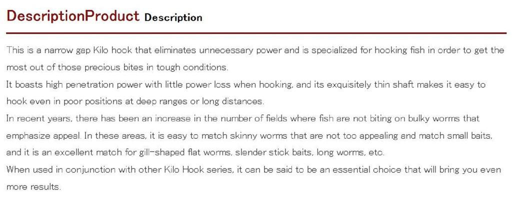 Decoy Worm 37KG Narrow Gap Worm Hooks Size 5/0 (3032)